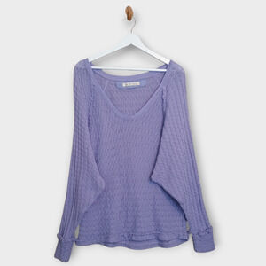 Free People We The Free Top Women Medium Lilac Thiens Hacci Lagenlook Sweater